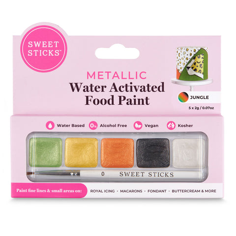 JUNGLE MINI PALETTE - WATER ACTIVATED FOOD PAINT - Whip It Up Cake Supplies
