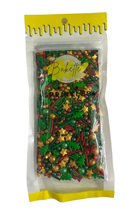 LITTLE CHRISTMAS TREE SPRINKLE MIX by BAKETTE 56g - Whip It Up Cake Supplies