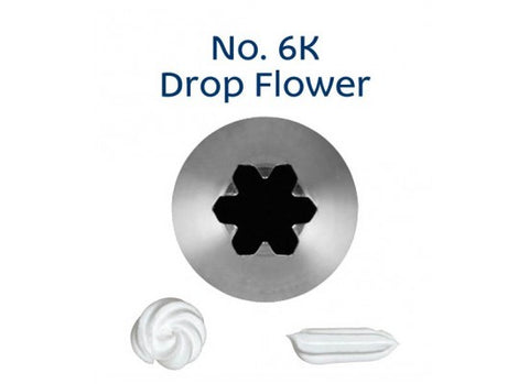 6K DROP FLOWER PIPING NOZZLE stainless steel - Whip It Up Cake Supplies