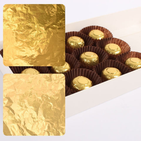 LIGHT GOLD FOIL SHEETS FOR CHOCOLATE 100g 50cm X 35cm