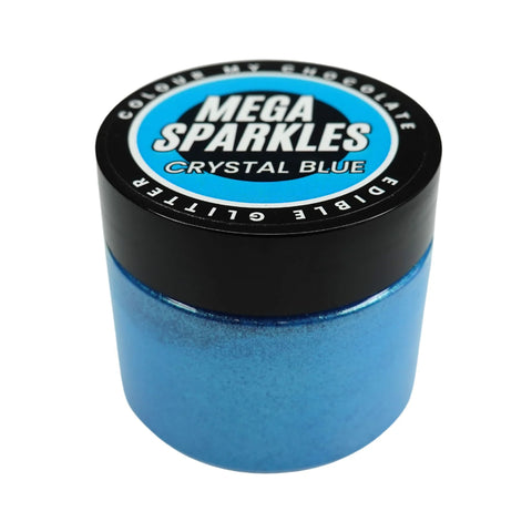 CRYSTAL BLUE MEGA SPARKLES - EDIBLE & DRINKABLE GLITTER - Whip It Up Cake Supplies