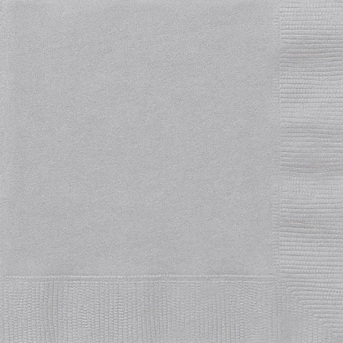 SILVER LUNCH NAPKINS 20 pack - Whip It Up Cake Supplies