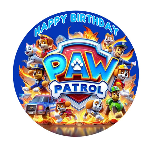 PAW PATROL 7" ROUND EDIBLE IMAGE