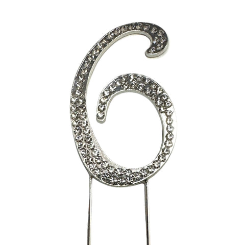 6 DIAMANTE CAKE PIN SILVER - Whip It Up Cake Supplies