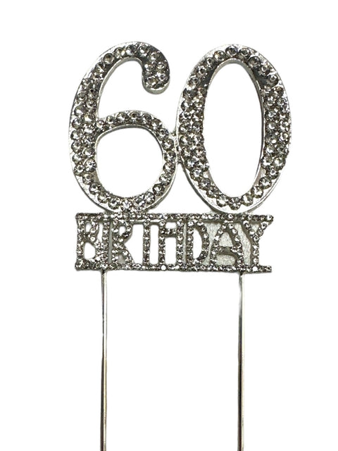 60TH BIRTHDAY DIAMANTE CAKE PIN