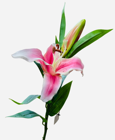 ARTIFICIAL ORIENTAL LILY 1 head + bud - Whip It Up Cake Supplies