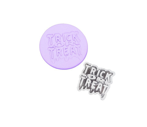 TRICK OR TREAT EMBOSSED STAMP - Whip It Up Cake Supplies