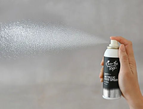 SILVER METALLIC FOOD SPRAY CAN 48g