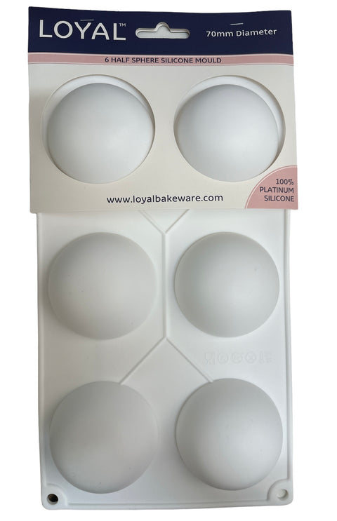 SPHERE 6 CAVITY MOULD 70mm - Whip It Up Cake Supplies