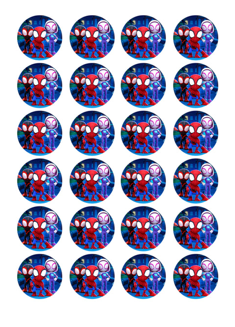 SPIDEY CUPCAKE EDIBLE IMAGE 24/page