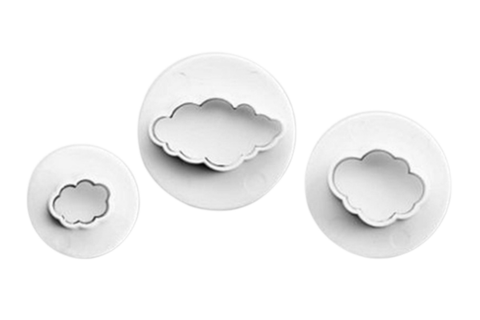 CLOUD MINI PLUNGER CUTTER SET OF 3 - Whip It Up Cake Supplies