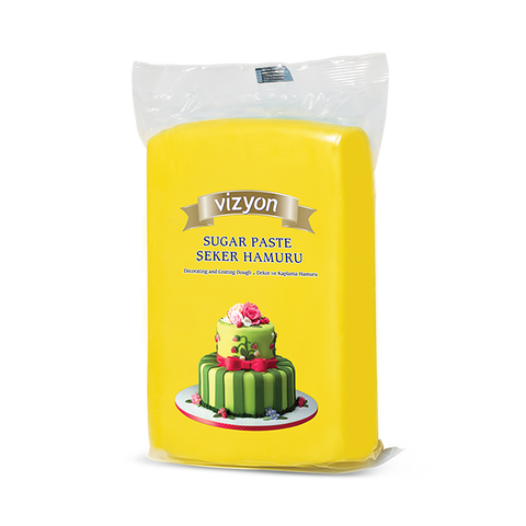 YELLOW FONDANT 1KG by VIZYON - Whip It Up Cake Supplies