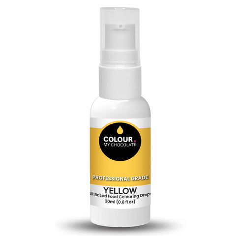YELLOW OIL BASED FOOD COLOURING DROPS 20ml - Whip It Up Cake Supplies