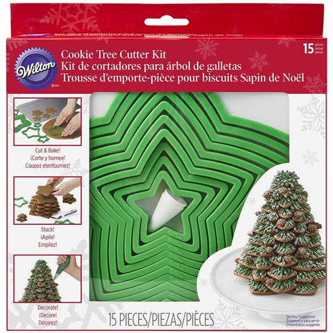 CHRISTMAS TREE COOKIE CUTTER KIT 15 piece