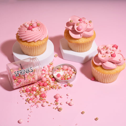 PINK VELVET CRUNCH EDIBLE SPRINKLES 70g by SPRINKS - Whip It Up Cake Supplies