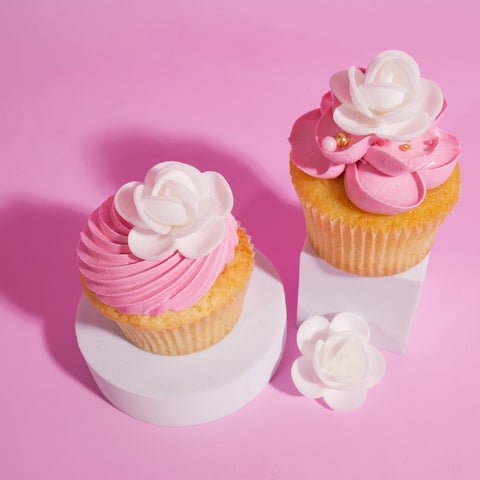 ROSETTES WHITE WAFER EDIBLE 6pk - Whip It Up Cake Supplies