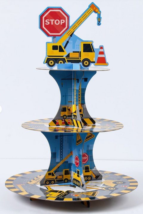 CONSTRUCTION CUPCAKE STAND 3 TIER - Whip It Up Cake Supplies
