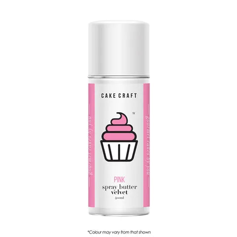 PINK VELVET SPRAY BUTTER 400ml - Whip It Up Cake Supplies