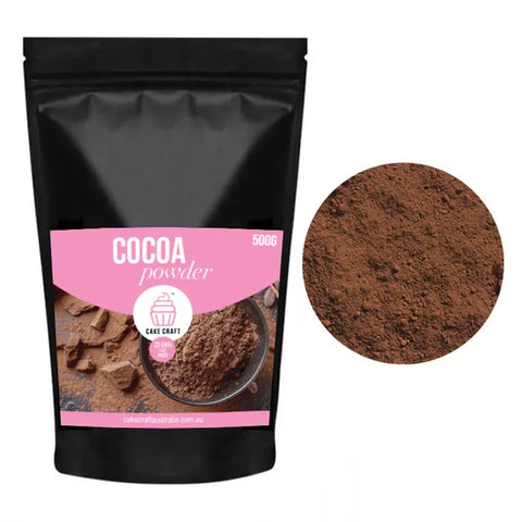 HIGH FAT COCOA POWDER  - 500G - Whip It Up Cake Supplies