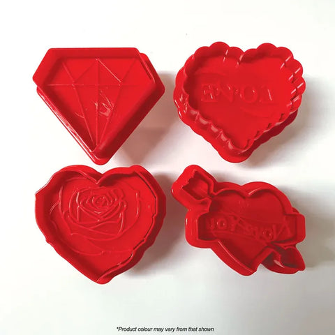 VALENTINES LOVE PLUNGER CUTTERS x 4 - Whip It Up Cake Supplies