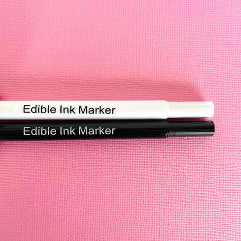 WHITE & BLACK EDIBLE MATTE MARKERS 2 pack