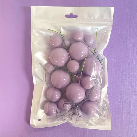 CAKE BALL LILAC DECORATIONS 20 pack - NON EDIBLE - Whip It Up Cake Supplies