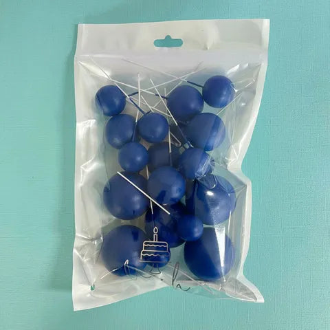 CAKE BALL ROYAL BLUE DECORATIONS 20 pack - NON EDIBLE - Whip It Up Cake Supplies