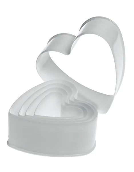 HEART COOKIE CUTTER SET X 5