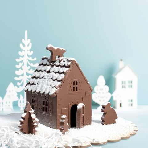 LITTLE GINGERBREAD HOUSE SILICONE MOULD 2 piece