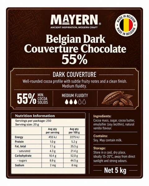 MAYERN DARK 55% COUVERTURE CHOCOLATE 500g