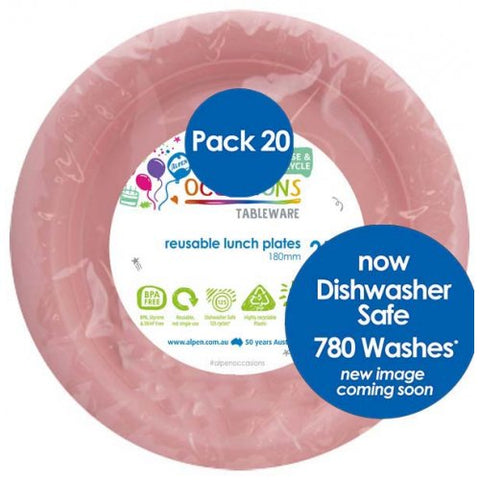 LIGHT PINK LUNCH PLATES 20pk - Whip It Up Cake Supplies