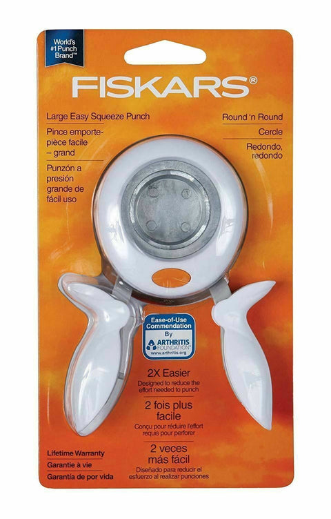 FISKARS LARGE SQUEEZE PUNCH ROUND 'N ROUND