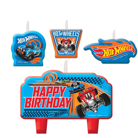 HOT WHEELS CANDLE SET 4pk - Whip It Up Cake Supplies