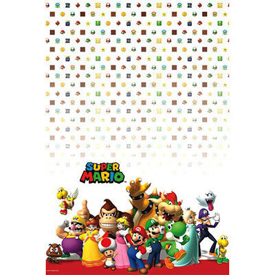 SUPER MARIO TABLECOVER 1.37m x 2.43m - Whip It Up Cake Supplies