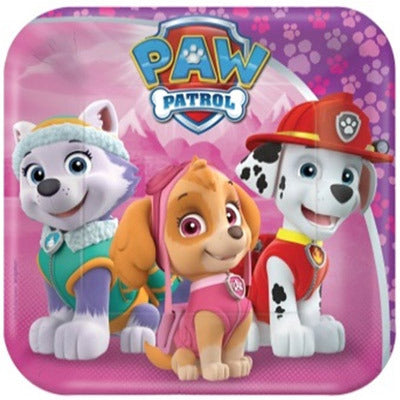 PAW PATROL GIRL LUNCH PLATES 8pk - Whip It Up Cake Supplies