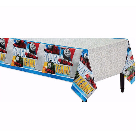 THOMAS ALL ABOARD PLASTIC TABLECOVER 137cm x 243cm - Whip It Up Cake Supplies