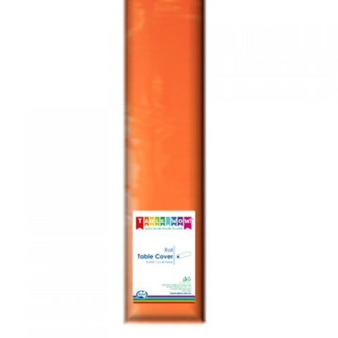 ORANGE PLASTIC TABLECOVER ROLL - Whip It Up Cake Supplies