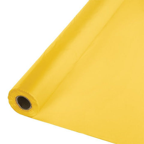 YELLOW SUNSHINE PLASTIC TABLECOVER ROLL 30m - Whip It Up Cake Supplies