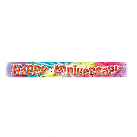 HAPPY ANNIVERSARY BRIGHT BANNER 3.65m - Whip It Up Cake Supplies