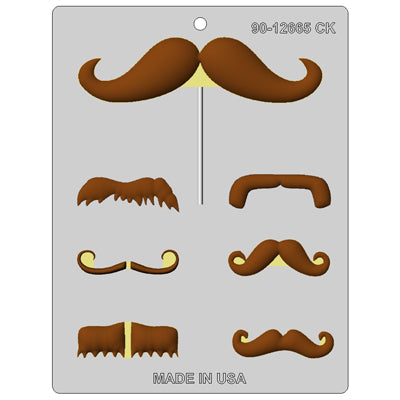 MOUSTACHE STYLES X 6 MOULD - Whip It Up Cake Supplies