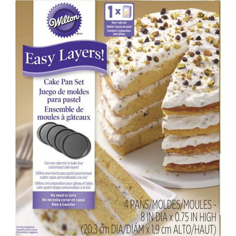 EASY LAYERS 8" 4pc CAKE TIN