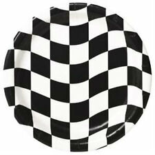 CHECKERED LUNCH PLATES 8pk