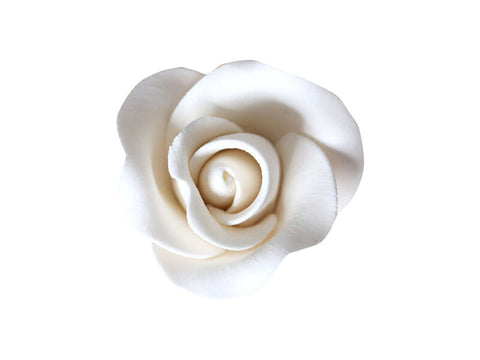 SMALL WHITE ROSE 3.5cm - Whip It Up Cake Supplies