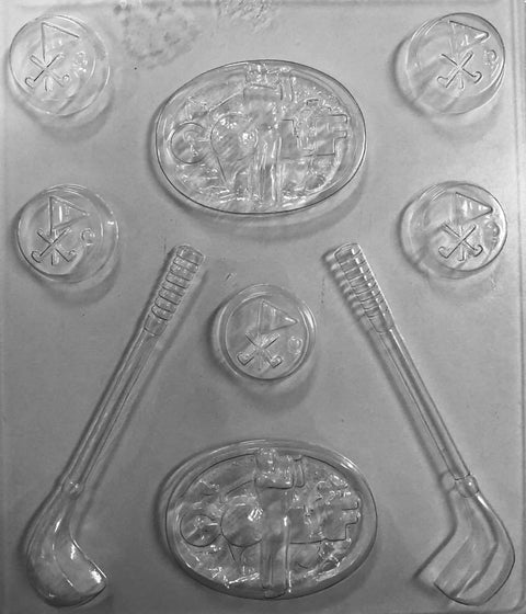 GOLF CLUBS & MINTS CHOCOLATE MOULD