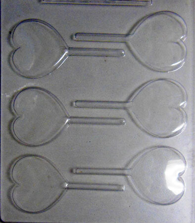 HEARTS ON STICK CHOCOLATE MOULD x 6 - Whip It Up Cake Supplies