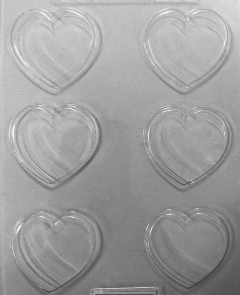 PLAIN HEARTS x 6 CHOCOLATE MOULD - Whip It Up Cake Supplies