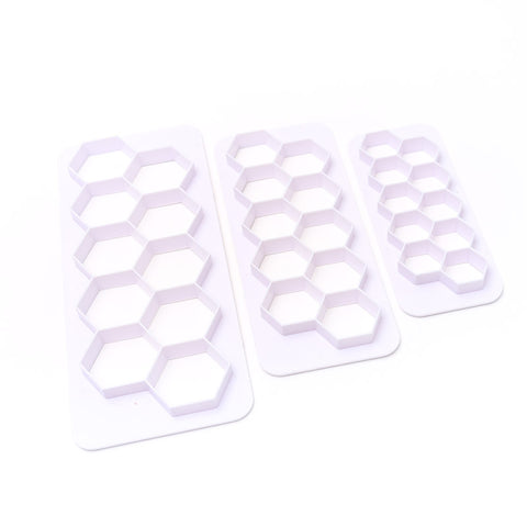 HEXAGON MAXI CUTTERS x 3 - Whip It Up Cake Supplies