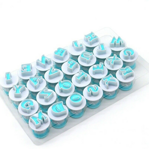 UPPERCASE ALPHABET PLUNGER CUTTERS x 26pc