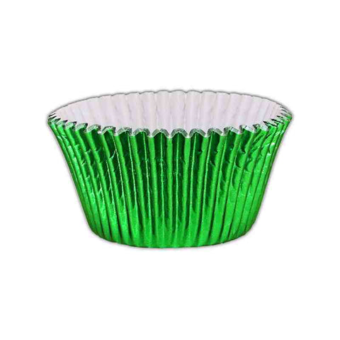 #550 GREEN FOIL CUPCAKE CASES x 12 approx