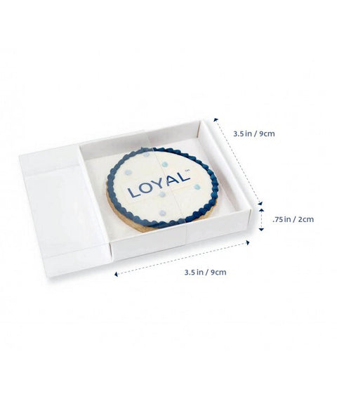 COOKIE BOX WHITE 10pk -  9cm x 9cm x 2cm by LOYAL